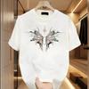 Unisexs Cotton Tshirts Black 5XL T Shirt for Unisex Casual Summer Wear Fashion Wing Print Tee Shirts White Unisex Clothing