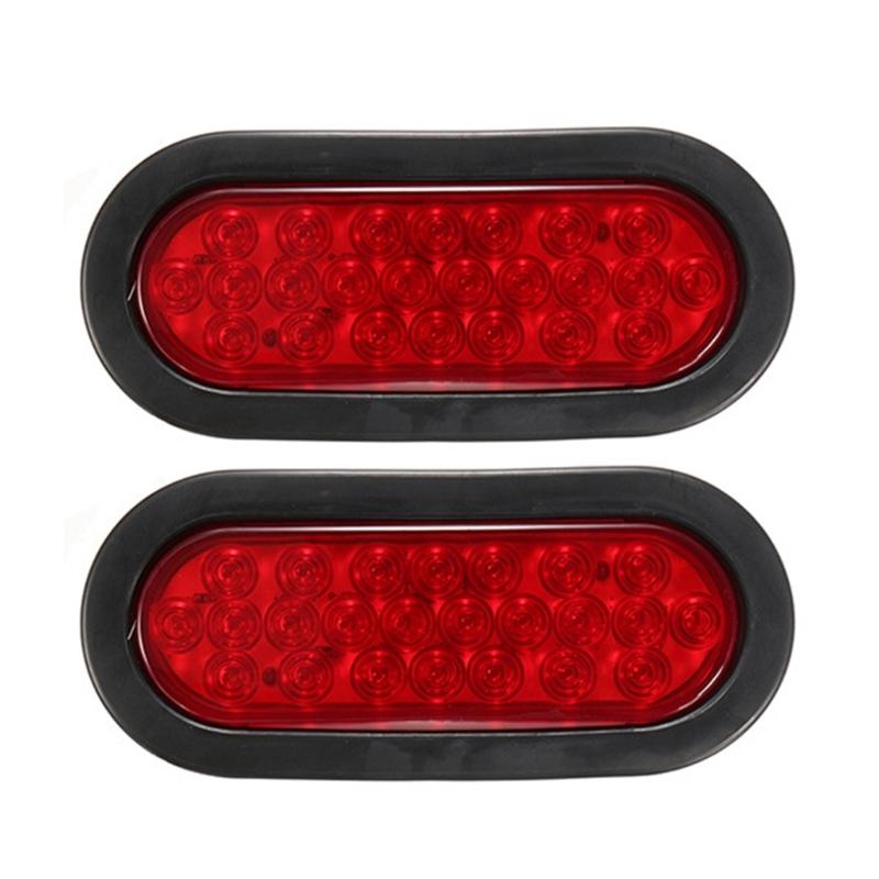 

2Pcs Tail Lights 24LED Recessed Flash Patterns for Large Vehicles and Towing Trailer Safety Enhanced Visibility On Roads 1