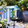 Solar Bird Feeder Garden Decor,Outdoor Solar Lights Figurine Lights With Umbrella, Hummingbird Feeder Decorative Path Lights,Yard Art Ornament