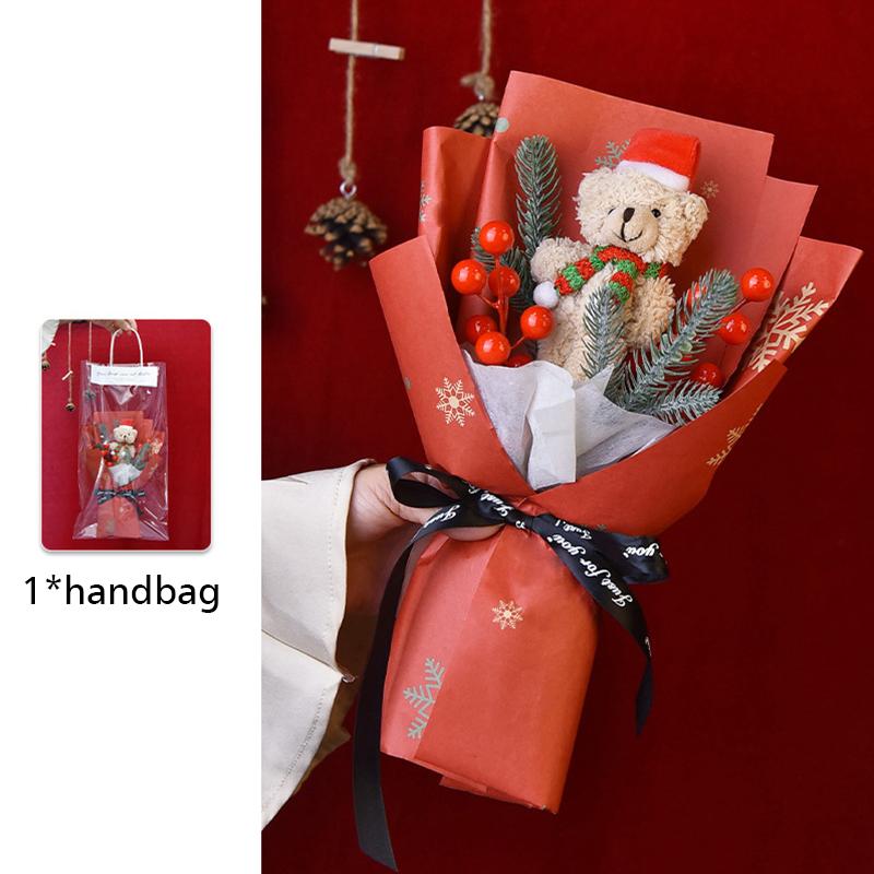 

Рождественские искусственные букеты ручной работы Креативный реквизит для фотосъемки Уникальное украшение для домашней вечеринки