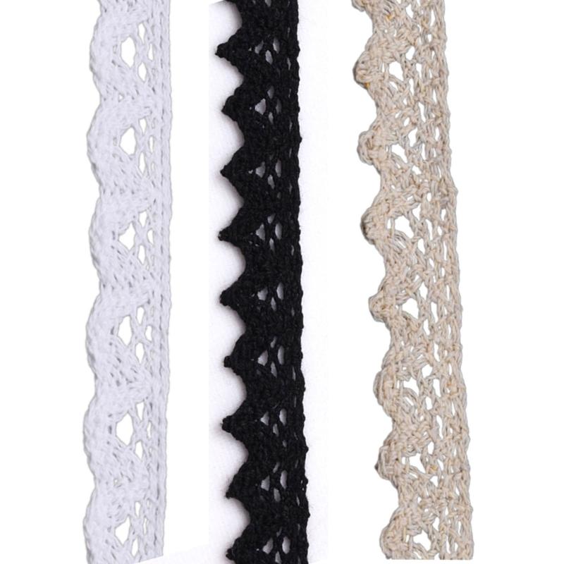 Practical Cotton Lace Trim for Crafts 1.5Inch Wide Soft Decorative Ribbon for Clothing and Home Decoration