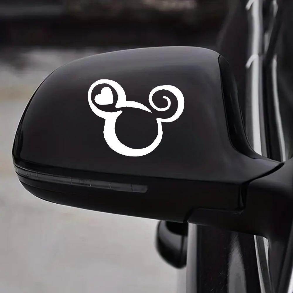 2pcs Cute Cartoon Mouse Car Stickers for Auto Rearview Mirror Truck Body Racing Helmet Motorcycle Tank Durable Decoration