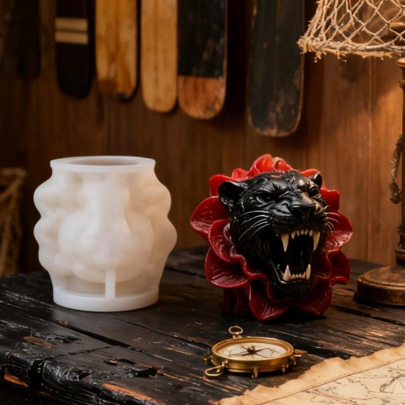 Silikon Kerzenform, Leopard Epoxidharz Gießform für Aromatherapie Kerzen Seifenherstellung Heimkunst Handwerk Dekore