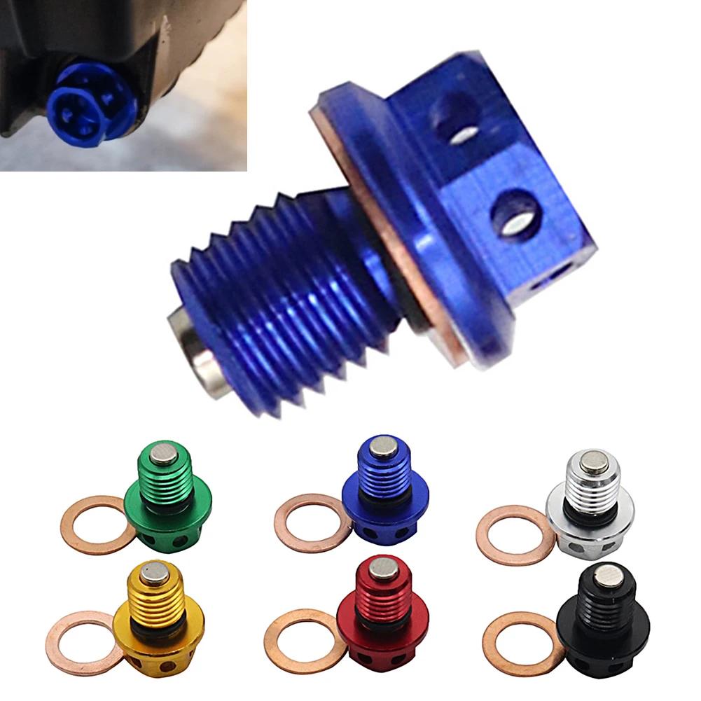 M12 x 1.5 Motorcycle Oil Drain Plug Bolt Universal Engine Protection Oil Drain Plug Gasket For Yamaha Honda Suzuki Kawasaki BMW