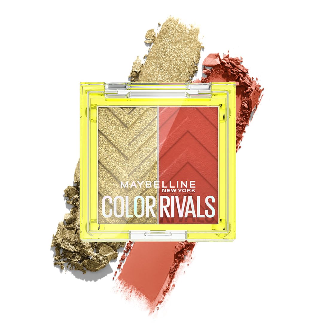 

Maybelline New York Color Rivals Pigmented Eyeshadow Palette 3g Long Lasting Waterproof Matte Shimmer Chill x Daring