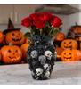 Gothic Skull-Shaped Resin Vase for the Garden