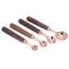 4-teiliges Set Roségold Edelstahl Messbecher Messlöffel für Haushaltsküche Backen Gadget