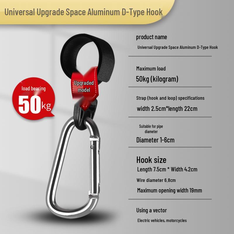 Universal Electric Vehicle Handlebar Hook for Motorcycle, Tricycle, and Takeaway Load.