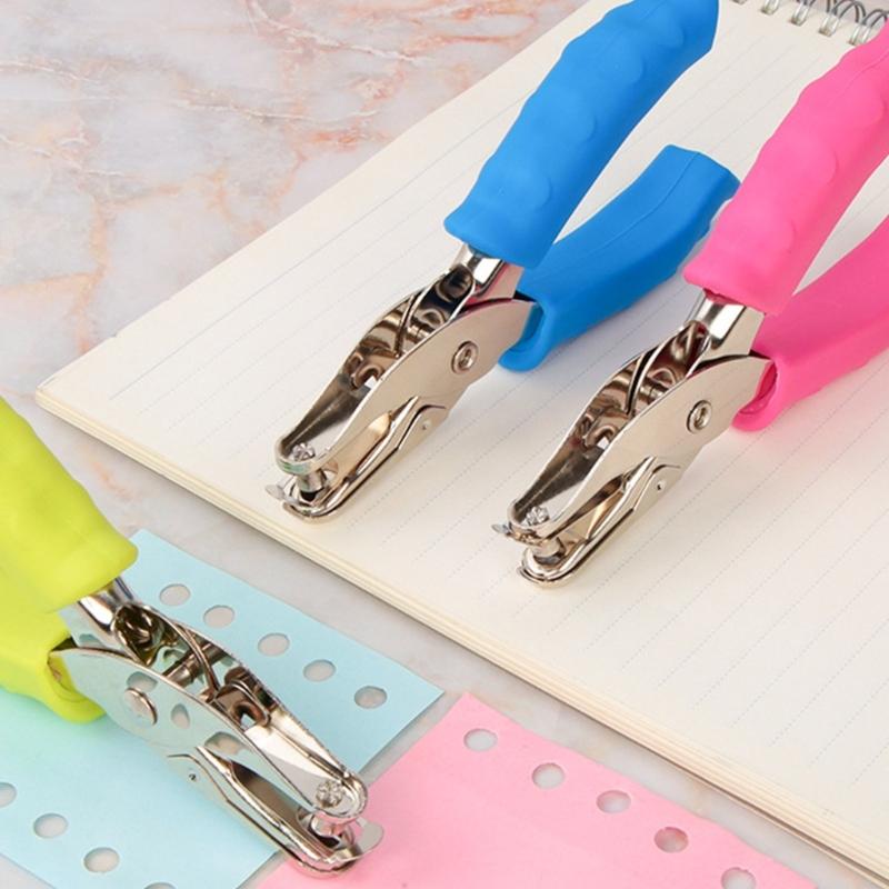 Single Hole Punch Handheld Hole Punch Paper Punch 6mm Punching Pliers School Office Supplies for Scrapbooking Cards