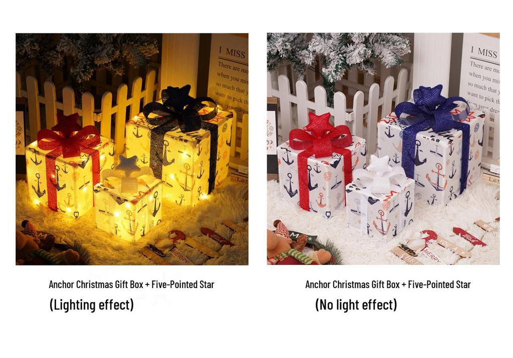 Christmas LED String Lights Gift Set: 3-Piece Decoration for Festive Party Atmosphere