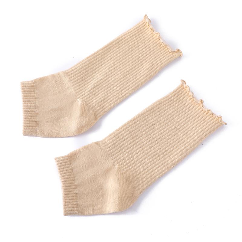 

Женские кружевные вязаные гольфы-трубы, однотонные, теплые, утолщенные, для защиты ног, классические мягкие зимние, для защиты ног и ступней M бежевый