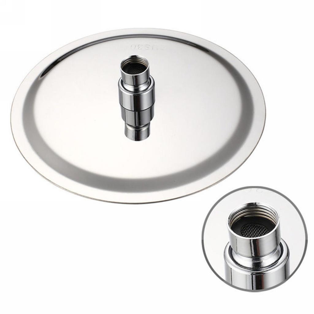 8‘’ Round Stainless Steel Rain Shower Head Rainfall Bathroom Chrome Sprayer New