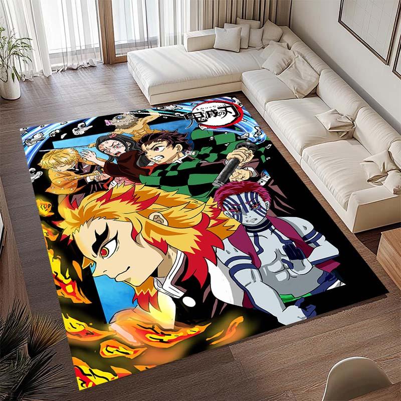 Kimetsu no Yaiba (Insect Pillar Butterfly Ninja) rug, suitable for playrooms, bedrooms, living rooms, sofas, and other home déco
