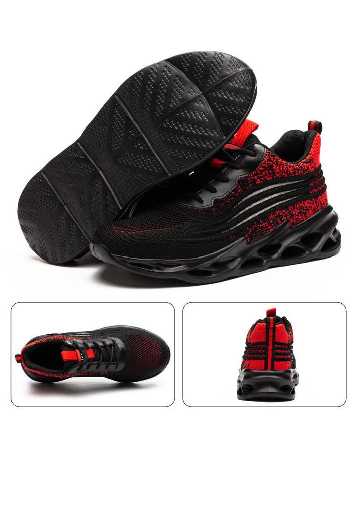 Men's All-Season Steel Toe Safety Shoes - Lightweight, Anti-Smash, and Anti-Puncture Labor Protection Footwear