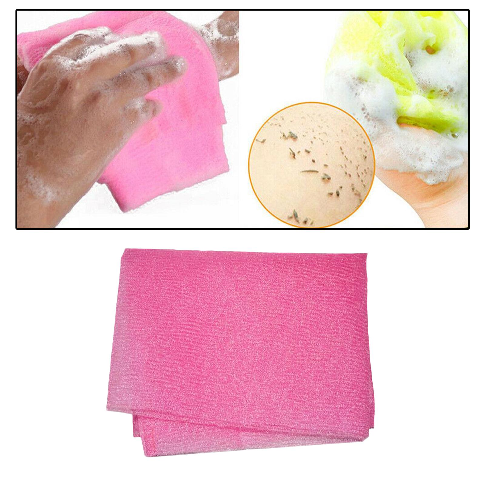 

1pc Washcloth Long Bath Towel Korean Bathroom Washing Cleaning bers рожевий