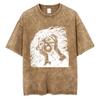 Unisex Washed Vintage Horror Anime Junji Ito Uzumaki Graphic T-shirt Men Women Manga Retro Oversized T Shirt Y2k Casual Cotton T-shirts