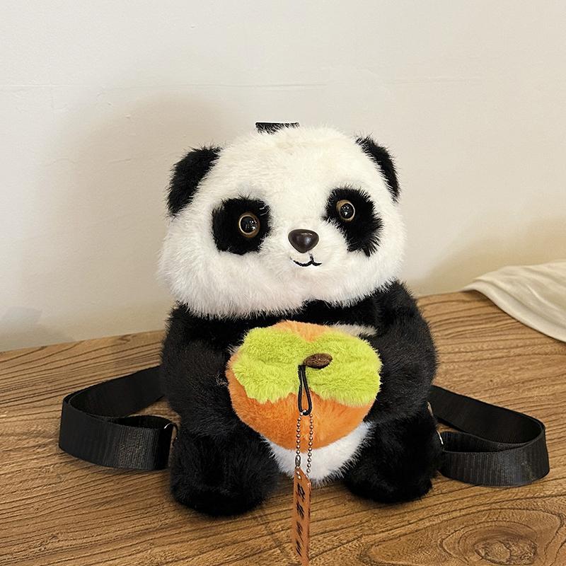 2025 New Cute Fashion Exquisite Plush Panda Backpacks Stylish Design Creative Super Cool Personality Crossbody Bags for Women