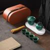 Travel tea set Car Geyao Kuaike Cup Outdoor camping Portable ceramic teapot Teacup Business available