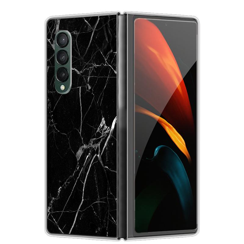 Etui na Galaxy Z Fold 7 6 5 3 4 2 Przezroczyste Twarde Składane Luksusowe Malowane Dla Samsunga Z Fold 7 Fold Specjalne Fold2 Przezroczyste Etui