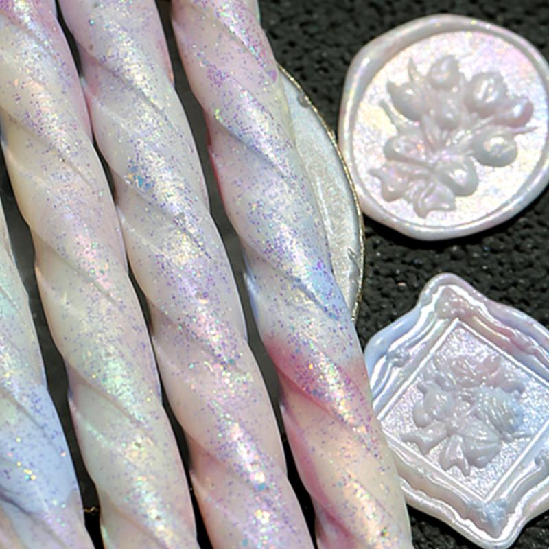 4pcs Gradient Color Lacquer Wax Stick Diy Hand Account Envelope Wax Seal Decorative Seal