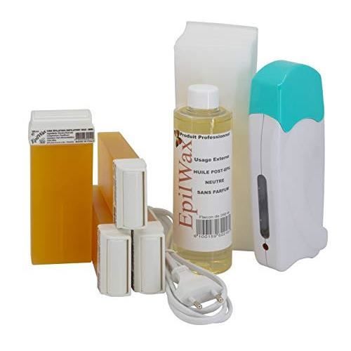 Kit d'Épilation - Epilwax - Cire Jetable au Miel - Roll-on Grand Modèle - Pour Jambes et Aisselles