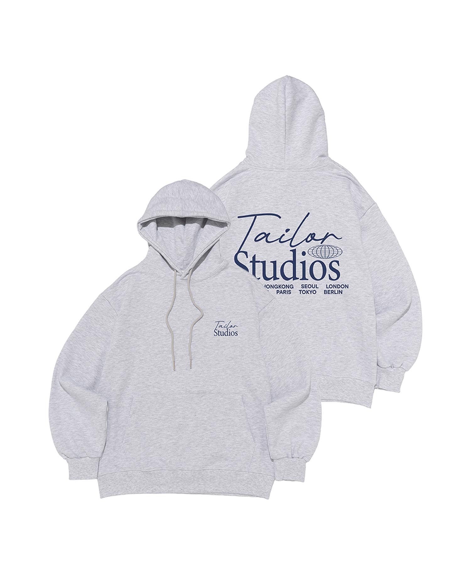 Taylor Studio World City Backpoint Hoodie (White Melange) White Melange/Fleece Lined M