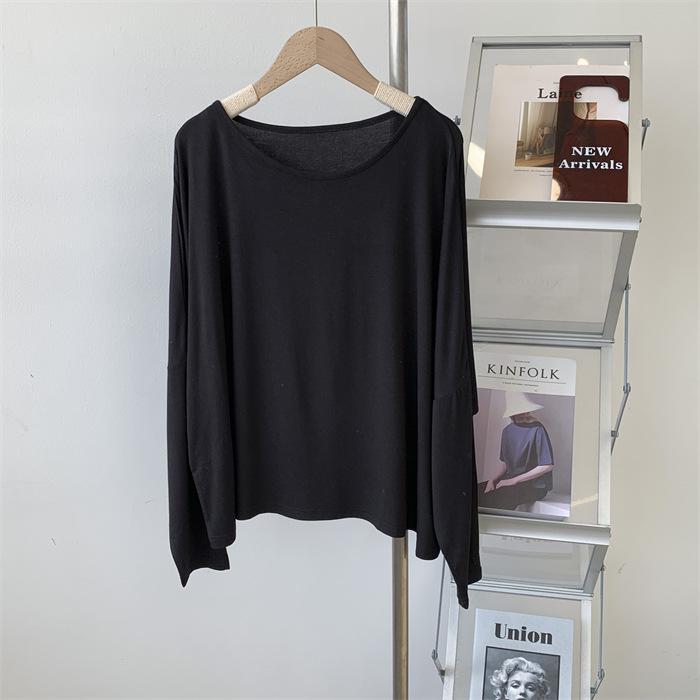 Løstsittende langermet dame-dansebekledning med rund hals - Moderne ensfarget solbeskyttelse