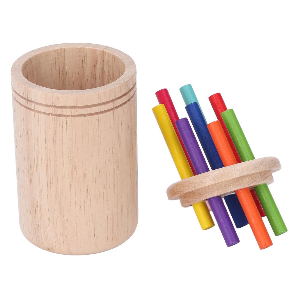 Wooden Learning Color Sorting Toy Educational Fine Motor Skills Sensory Matching Game with 16