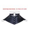 Goth Punk Faux Leather Necklace Adjustable O Ring Bows Tie Necklace Vintage Goth Punk Style Choker for Parties