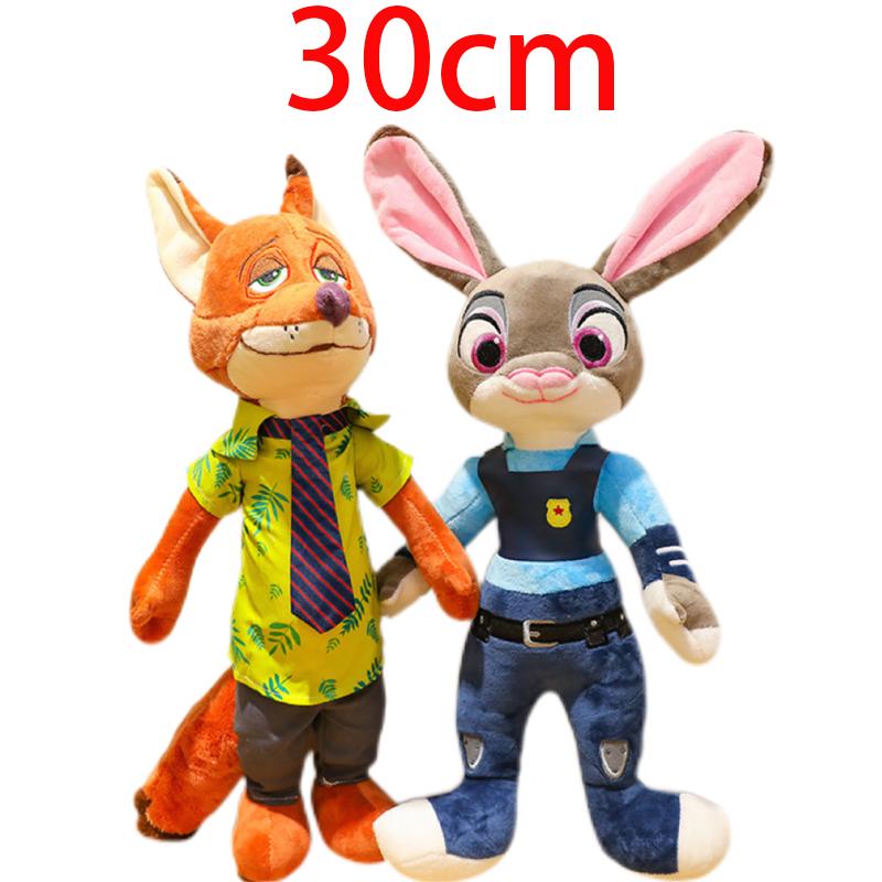 Cartoon Cute Animal Rabbit Judy Fox Mr. Nick Plush Toy Bedroom Decor Children's Birthday Gift Idea Christmas Best Choice