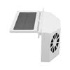 Solar Powered Car Cooler Large Wide Angle 3 Fans Deodorant Energy Saving Car Exhaust Ventilation Fan White