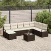 8-piece Garden Sofa Set with Cushions In Grey Poly Rattan 3355177