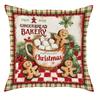 Christmas Decoration Pillow Cover with Gingerbread Pastry Old-fashioned Style Design Home Living Room Sofa Cushion Cover
