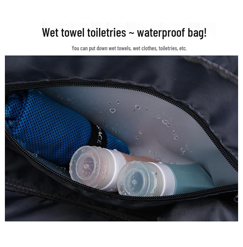 Large Capacity Travel Handbag: Ideal for Casual, Business, Outdoor Sports, with Wet/Dry Separation & Crossbody Feature.