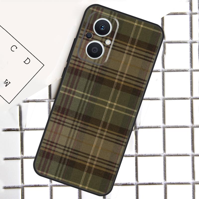 Brown Plaid Phone Case For OPPO Reno 13F 13 12 11 14 F 10 Pro 8T 7 8 Lite OPPO Find X9 X6 X5 X8 Pro Cover