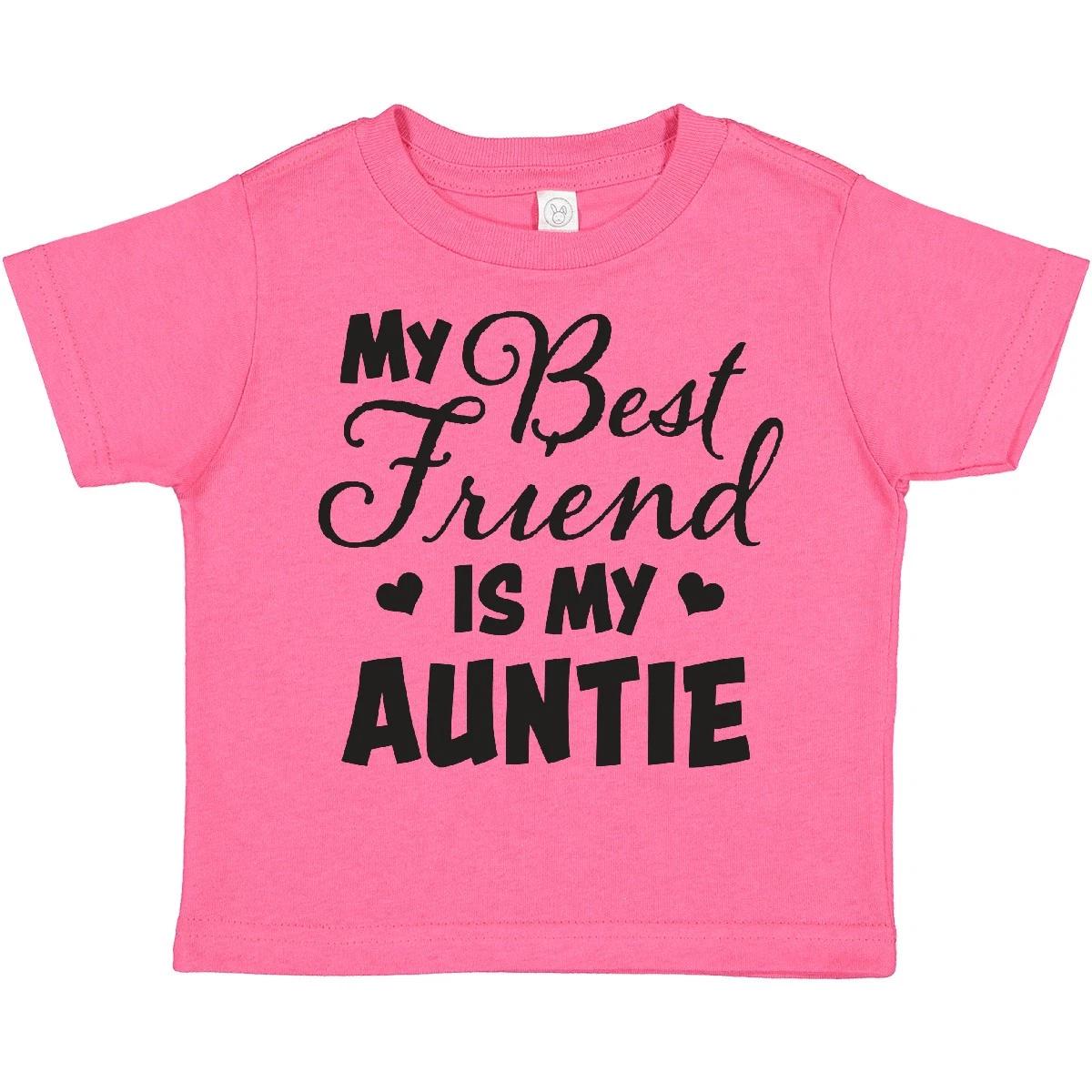 Inktastic My Best Friend Is My Auntie With Hearts Toddler T-Shirt Family Child 150