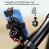 UTV Motorcycle Bicycle Handlebar Mount Adapter Clamp Base with 1" Ball Fit 1.5''/1.65''/1.75''/1.85''/2'' Roll Cage Bar