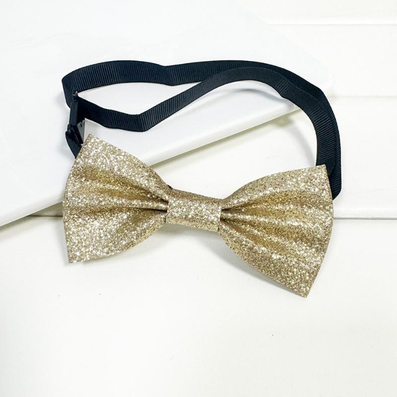 New Children's PU Glitter Show Dress Decorative Bow Boys Blue Bow Tie Student Show Bow