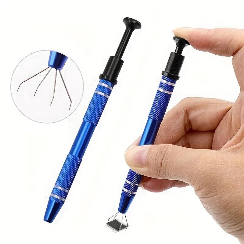 4-Claw Pick Up Tool Piercing Ball Grabber Jeweler's Pickup Holder Grabber Claw for Ic Chips Electronic Component