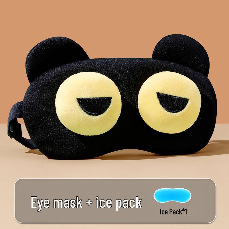 Adorable Sleep Blackout Eye Mask for Kids & Students: Gaming Protection, Ice/Hot Compress for Eye Fatigue Relief