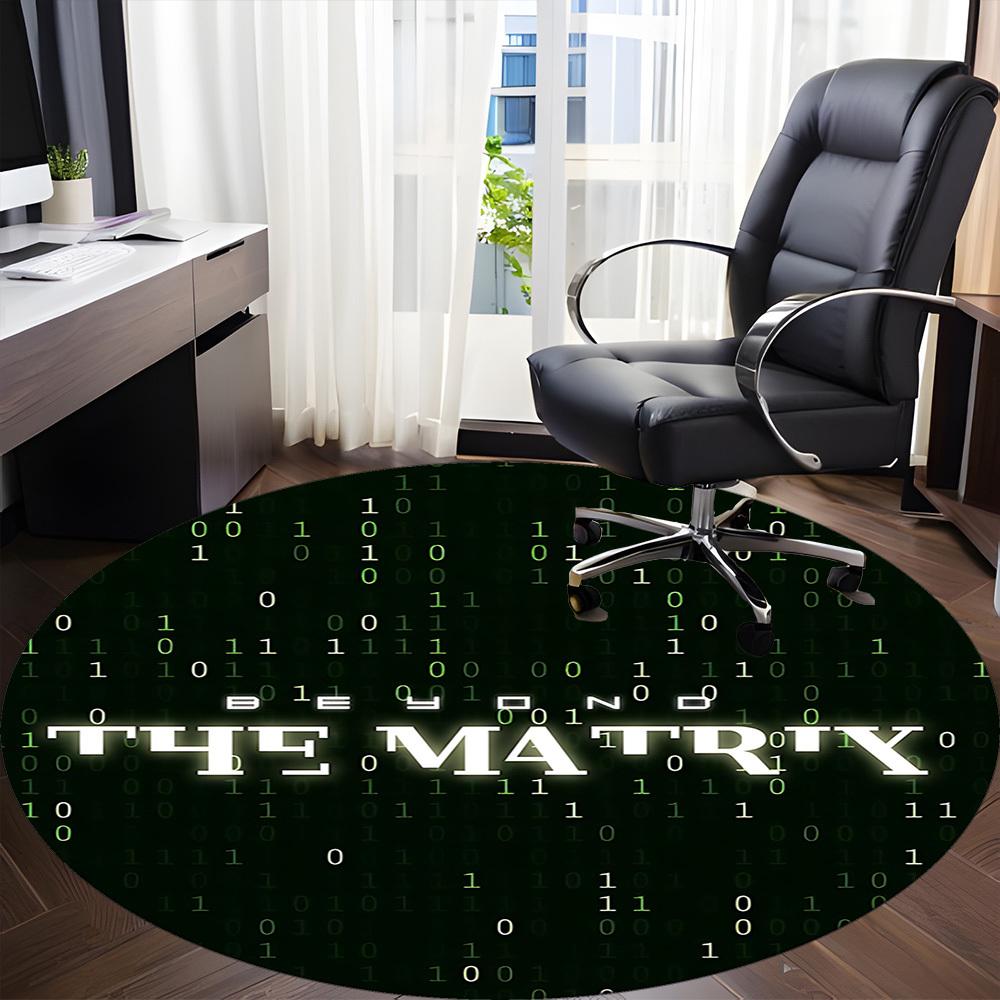 1pc THE Matrix Office Round Area Rug, Under Office Chairs Bedroom Living Room Home Decor, Room Deco, Available in Various Sizes