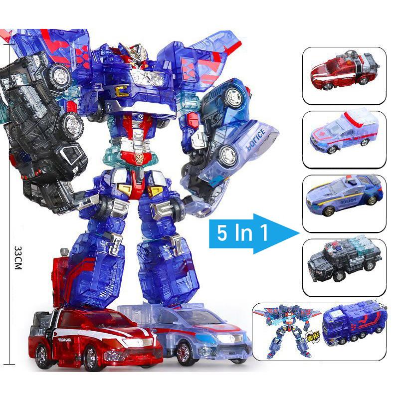 5 V 1 Carbot Safari Saver Transformace Robot na Auto Hračky Akční Figurky Penta Storm Model Deformace Auta Hračka Dárek