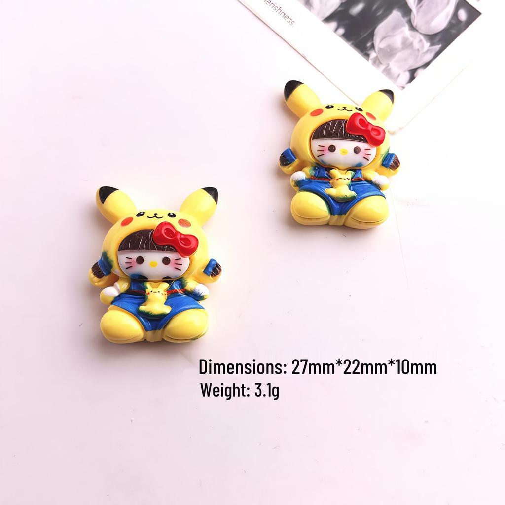 Cartoon Cat Cosplay Resin Accessories: Hair Clips, Fridge Magnets, Beading Pens.