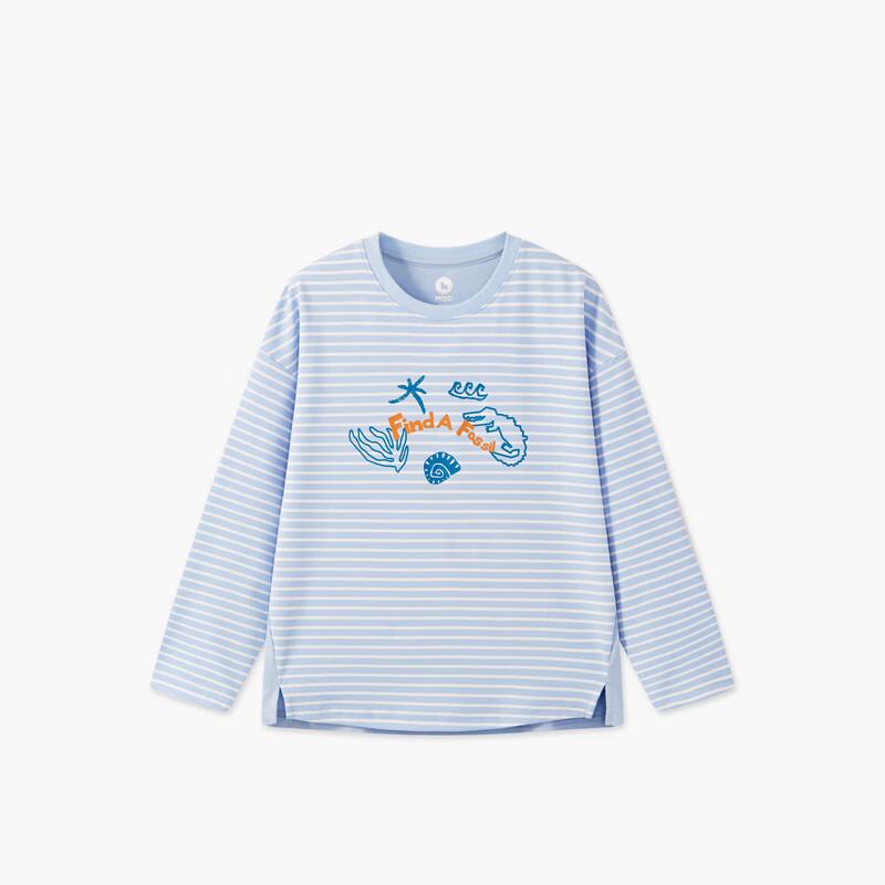MQD Boy's Academy Style Striped Cartoon Long Sleeve T-Shirt