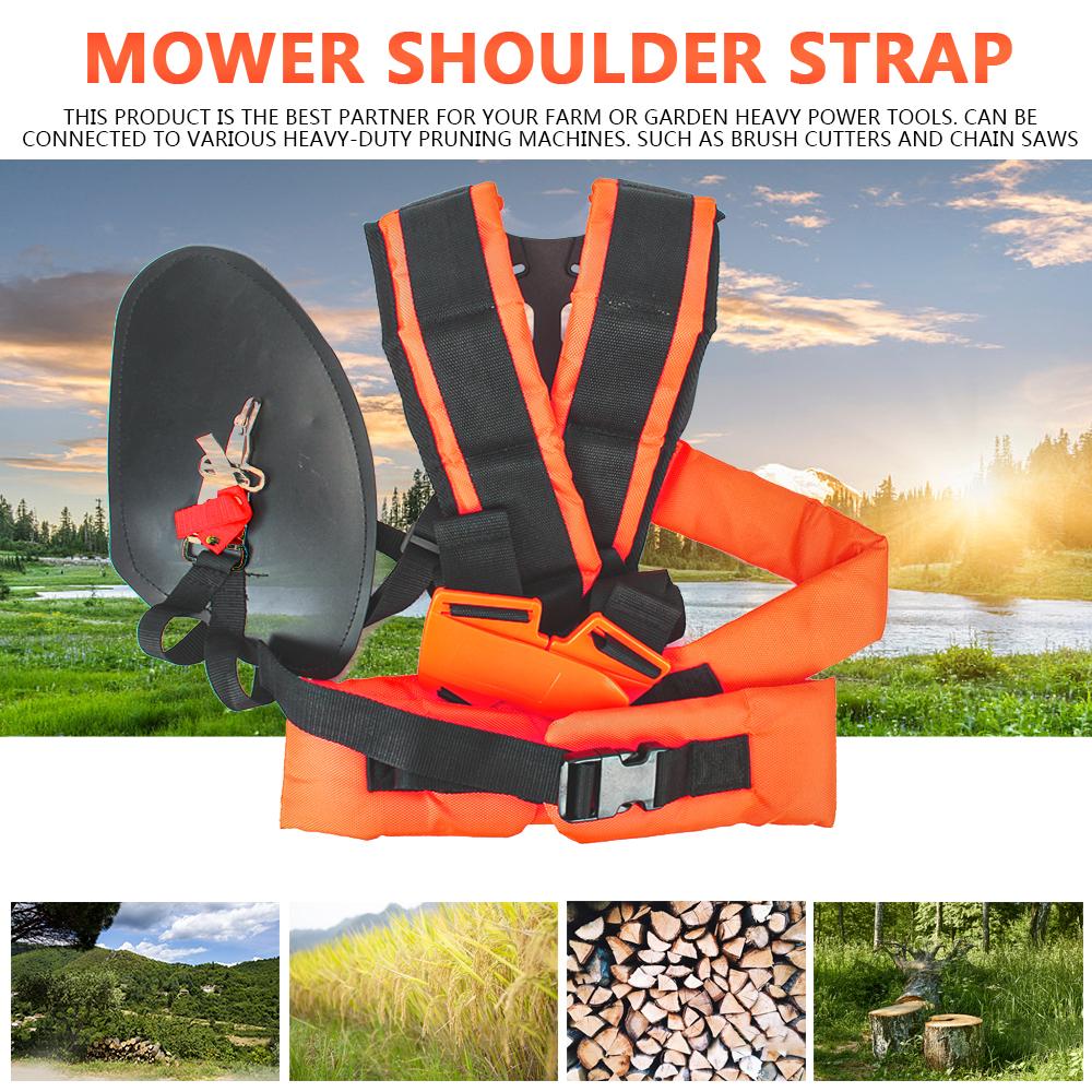 Strimmer Padded Belt Double Shoulder Harness Strap W Shape for Brush Cutter Trimmer Garden Pruner Comfortable Labor Saving