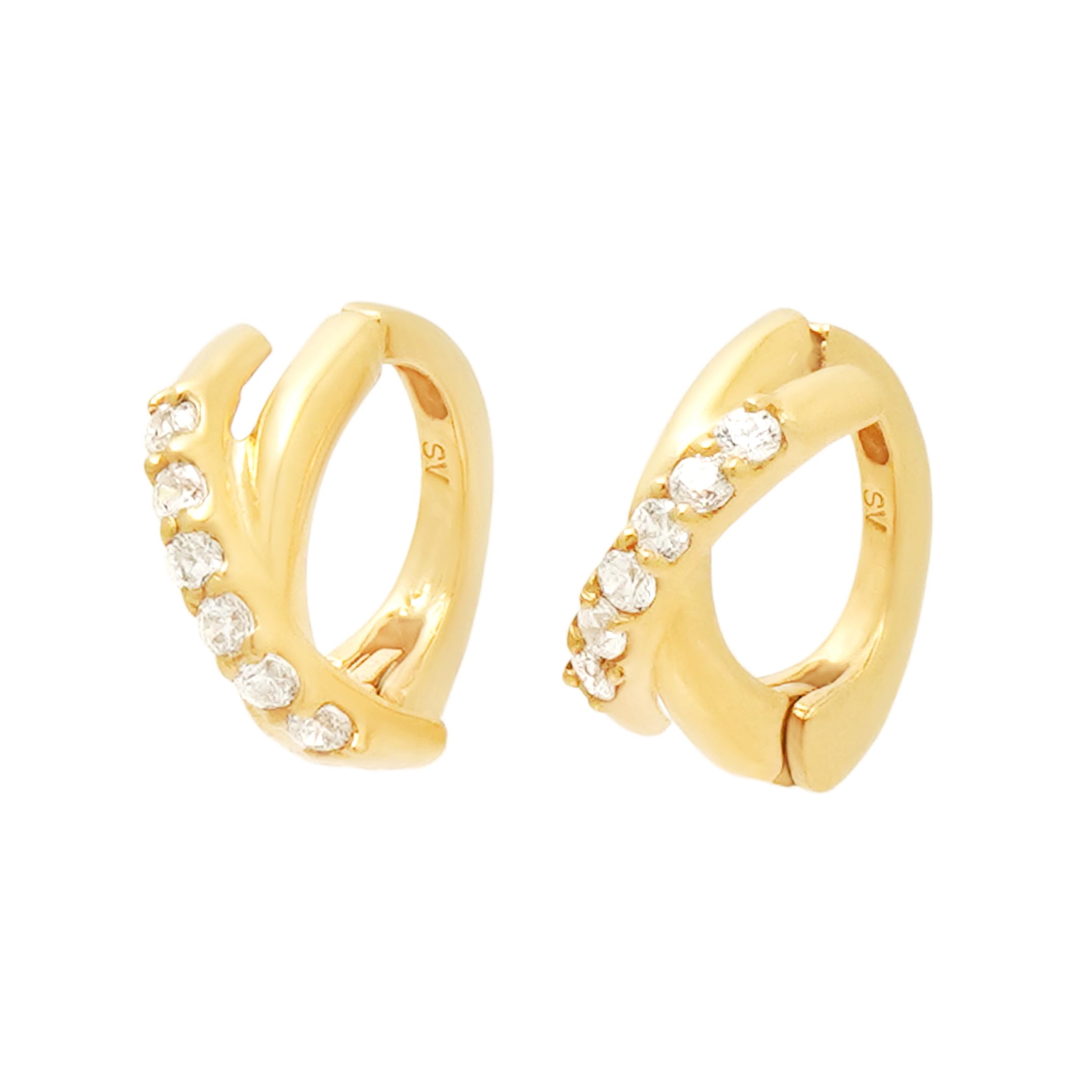 

ESTELLE Earrings Silver Yellow Gold Plated Cubic Zirconia [ESTELLE] [Official] Women s 0776-0070-0000-0000 жёлтый