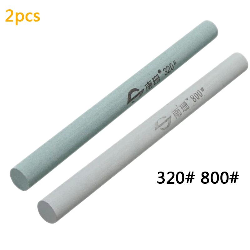 240/320/400/600 Grit Oil Stone Green Silicon Carbide Sand Bar Grinding Block Ceramic Jade Round Triangle Knife Sharpener Tool
