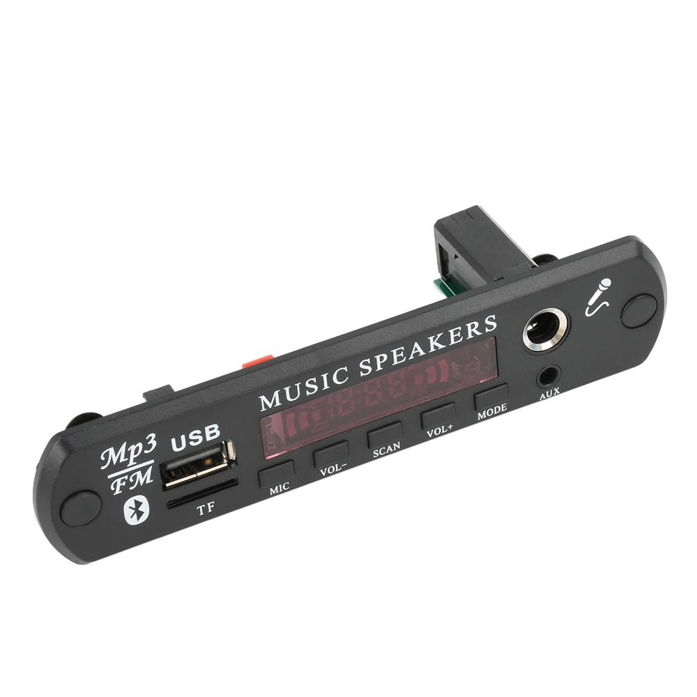 DC 12V Bluetooth MP3 Wireless FM Radio MP3 Decoder Board Car Music Speaker USB Power Supply Audio Module with Remote Controller