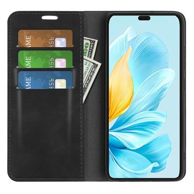 For Honor 200 Lite Card Slots Case Skin-Touch Leather Flip Phone Cover