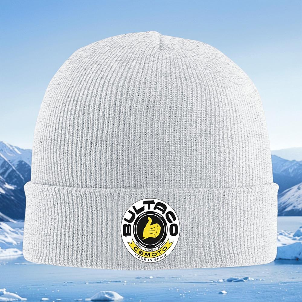 Motorcycle brand logo with a hand gesture Men Women Unisex Knitted Hat Beanie Pullover Cap Winter Thermal Warm Christmas Outdoor
